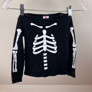 SKELETON PJ TOP. Perfect for part of a Halloween costume!  Size 3T. 100% Cotton